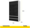 Furnica Kleiderschrank weiß matt Garderobe, 2 Türen und 2 Schubladen H180cm B90cm T50cm Bild 2