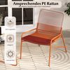 3 TLG. Gartenmöbel Set Rattan Balkonmöbel mit 2 Stühlen & Tisch Garten Sitzgruppe Gartengarnitur Bild 5