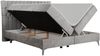 Boxspringbett mit 2 Bettkästen Matratze und Topper - MILEN - 120x200cm - Hellgrau Velours - H4 Bild 4