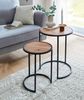 2er Set Beistelltisch Circle Sofatisch Couchtisch Wohnzimmer Tisch Ablagetisch Bild 2