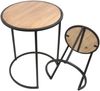 2er Set Beistelltisch Circle Sofatisch Couchtisch Wohnzimmer Tisch Ablagetisch Bild 3