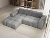 Ecksofa Fogo, Sofa ohne Schlaffuktion, Ecksofa L-Form Veloursstoff, Links Sofa, 245 x 68 x 180 cm, Grau Bild 2