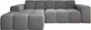Ecksofa Fogo, Sofa ohne Schlaffuktion, Ecksofa L-Form Veloursstoff, Links Sofa, 245 x 68 x 180 cm, Grau Bild 5