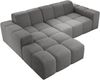 Ecksofa Fogo, Sofa ohne Schlaffuktion, Ecksofa L-Form Veloursstoff, Links Sofa, 245 x 68 x 180 cm, Grau Bild 4