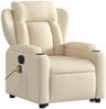 vidaXL Elektrischer Massagesessel mit Aufstehhilfe Creme Stoff 3204527 Bild 4