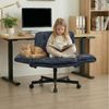 Leawin Drehstuhl Bürostuhl ergonomisch mit breitem Sitz & 5-fach Armlehnen, Schreibtischstuhl mit Chenille-Bezug, Rollen & 150 kg Bild 2