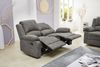 2-Sitzer-Relaxsofa Couch Liegefunktion Federkern Polster Stoff Vintage Anthrazit Bild 5