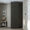 Roomart Waschmaschinenschrank DORA-II- Waschmaschinen- & Trocknerschrank mit Türen & Ausziehbrett – Waschküchenschrank für Waschmaschine & Trockner • Schwarz-Eiche Bild 5