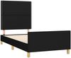 vidaXL Polsterbett mit Kopfteil Stoff Schwarz 90x200 cm Bild 4