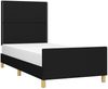 vidaXL Polsterbett mit Kopfteil Stoff Schwarz 90x200 cm Bild 3