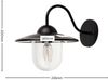 LED Solar Lampe mit Schirm für die Fassade Decke im Außenbereich in schwarz | 180 x 235 x 200mm (B. x L. x H.) | 10 Lumen | Warmweiß (2700 K) Bild 2