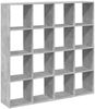 vidaXL Bücherregal Betongrau 137,5x29x137,5 cm Holzwerkstoff 3310292 Bild 5