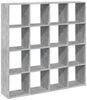 vidaXL Bücherregal Betongrau 137,5x29x137,5 cm Holzwerkstoff 3310292 Bild 2