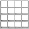 vidaXL Bücherregal Betongrau 137,5x29x137,5 cm Holzwerkstoff 3310292 Bild 4