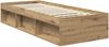 vidaXL Bettrahmen Kunsthandwerk Eiche 75 x 190 cm Massives Kiefernholz 3410151 Bild 5