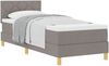 vidaXL Boxspringbett mit Kissen mit Kopfteil Taupe 80 x 200 cm Stoff 3338955 Bild 2