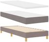 vidaXL Boxspringbett mit Kissen mit Kopfteil Taupe 80 x 200 cm Stoff 3338955 Bild 5
