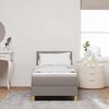 vidaXL Boxspringbett mit Kissen mit Kopfteil Taupe 80 x 200 cm Stoff 3338955 Bild 3