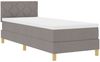 vidaXL Boxspringbett mit Kissen mit Kopfteil Taupe 80 x 200 cm Stoff 3338955 Bild 4