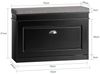 SoBuy FSR82-L-SCH Schuhbank, MDF, Lackiert, Schwarz, 75 x 51 x 24 cm Bild 3