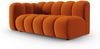Micadoni Modulares Sofa Lupine 3-Sitzer Links Samtstoff Salvador Terrakotta Bild 2