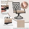 KOMFOTTEU Gartenstuhl Drehstuhl (2er Set), mit weichen Kissen & hohlem Muster, bis 150kg Bild 3