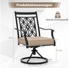KOMFOTTEU Gartenstuhl Drehstuhl (2er Set), mit weichen Kissen & hohlem Muster, bis 150kg Bild 2