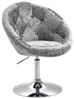 SVITA Havanna Premium Stuhl Lounge Clubsessel Drehsessel Samt-Optik glänzend Retro Silber Bar-Stuhl Schalenstuhl Bild 4