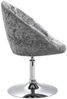 SVITA Havanna Premium Stuhl Lounge Clubsessel Drehsessel Samt-Optik glänzend Retro Silber Bar-Stuhl Schalenstuhl Bild 2