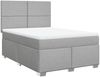 vidaXL Boxspringbett mit Matratze Hellgrau 140x200 cm Stoff 3292804 Bild 3