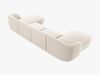 Micadoni Panorama-Sofa Miley 5-Sitzer Samt Bluvel Helles Beige Bild 3