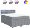 vidaXL Boxspringbett mit Matratze Hellgrau 140x190 cm Stoff 3289377 Bild 2