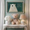 Poster Kinderzimmer Bär · Bear With Me Wortspiel · Lustiges Tierposter mit Spruch · Coole Wanddeko für Kinderzimmer · Dekoprint ohne Rahmen - 10x15 cm Bild 3