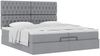 vidaXL Ottoman-Bett mit Matratzen Hellgrau 200x200 cm Stoff 3313265 Bild 4