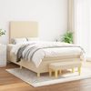 vidaXL Boxspringbett mit Matratze Creme 120x190 cm Stoff 3270395 Bild 3