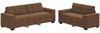 vidaXL Sofa 2 pcs Braun 221 x 80 x 80 cm Stoff 3324719 Bild 2
