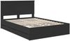 vidaXL Bettrahmen mit Schubladen Schwarz 150 x 200 cm Ingenieurs Holz 3409448 Bild 4
