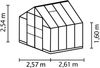 Vitavia Gewächshaus "Domus 6700", schwarz, 6,7 m²,6 mm HKP Bild 2
