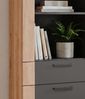 Highboard Kampen in grau und Eiche 100 x 155 cm Bild 3