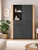 Highboard Kampen in grau und Eiche 100 x 155 cm Bild 5