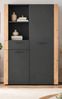 Highboard Kampen in grau und Eiche 100 x 155 cm Bild 2