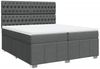 vidaXL Boxspringbett mit Matratze Dunkelgrau 200x200 cm Stoff 3294083 Bild 3
