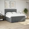 vidaXL Boxspringbett mit Matratze Dunkelgrau 200x200 cm Stoff 3294083 Bild 5