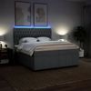 vidaXL Boxspringbett mit Matratze Dunkelgrau 200x200 cm Stoff 3294083 Bild 4