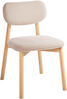 Esszimmerstuhl 2er Set MILLS Bouclé Hellbraun Hellbeige Bild 5