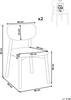 Esszimmerstuhl 2er Set MILLS Bouclé Hellbraun Hellbeige Bild 2