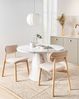 Esszimmerstuhl 2er Set MILLS Bouclé Hellbraun Hellbeige Bild 3