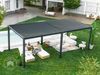 PRIMEYARD Pergola 4x7 m - Pfosten und Lamellendach aus Aluminium - anthrazitfarbene Terrassenüberdachung Bild 3