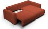 Ecksofa Sofa mit Schlaffunktion CHAIRA Stoff Curio Ziegelrot Ottomane Rechts Bild 3