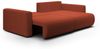 Ecksofa Sofa mit Schlaffunktion CHAIRA Stoff Curio Ziegelrot Ottomane Rechts Bild 2